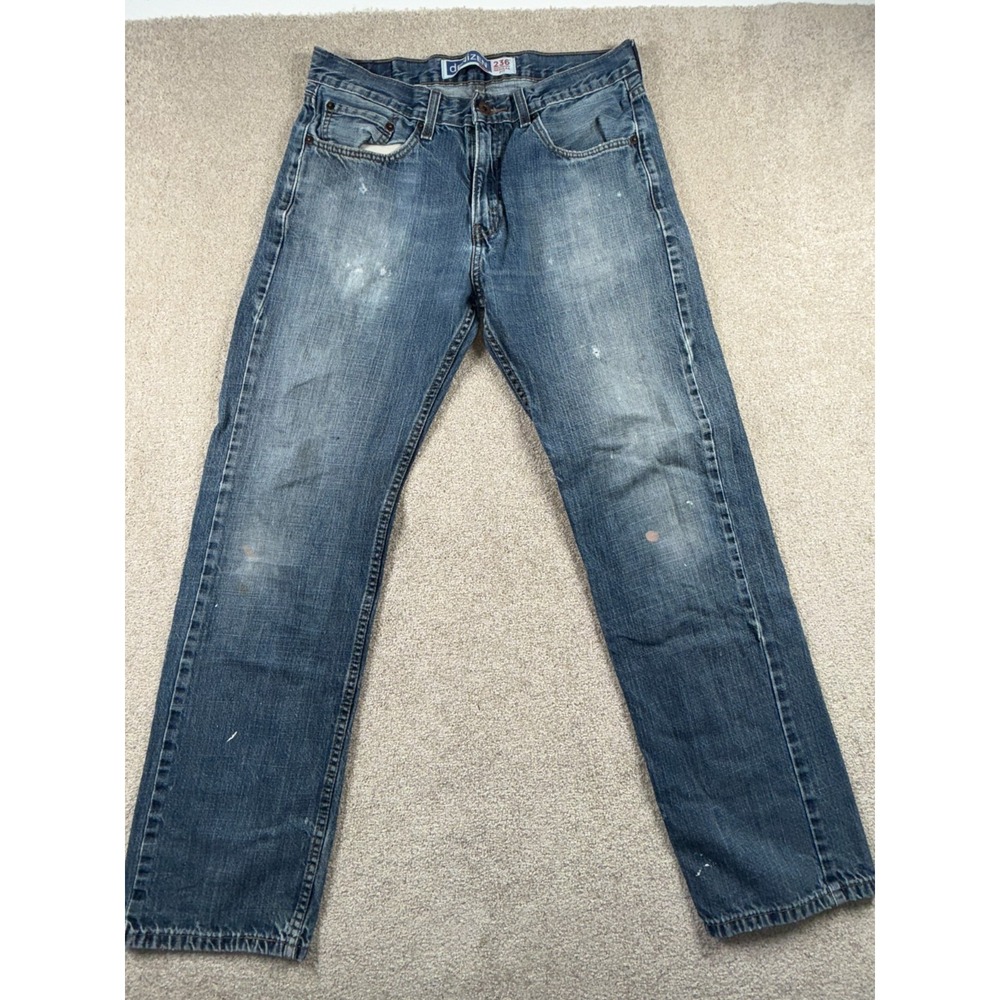 Denizen From Levi's 236 Regular Fit Jeans Mens 32x32 Blue Denim Cotton Mid Rise